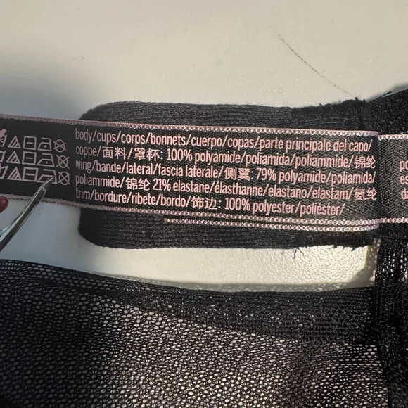 Victoria's Secret Black 34B Romantic Nightie Sheer Chemise Babydoll Lingerie - Picture 8 of 11